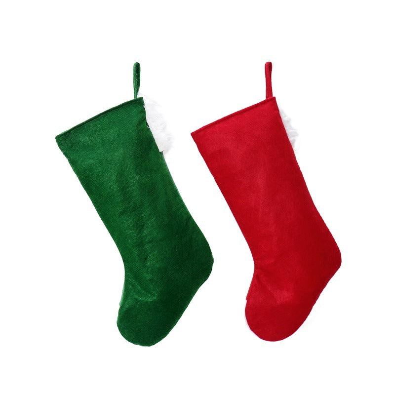 Velvet-Style Christmas Stocking — Santa or Snowman