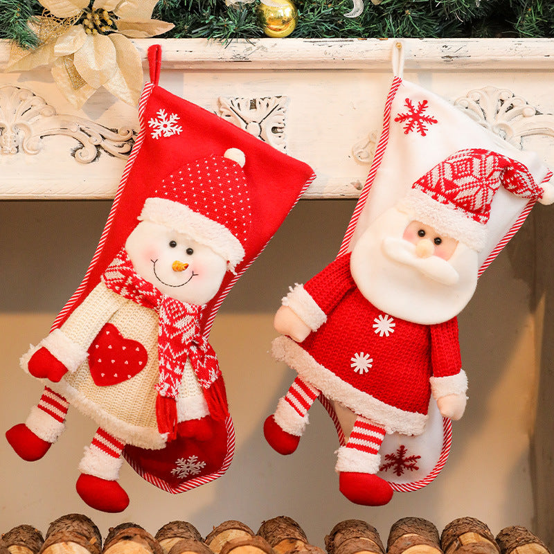 Christmas Stocking Candy Gift Bag — 2 Styles, 22 × 45 cm