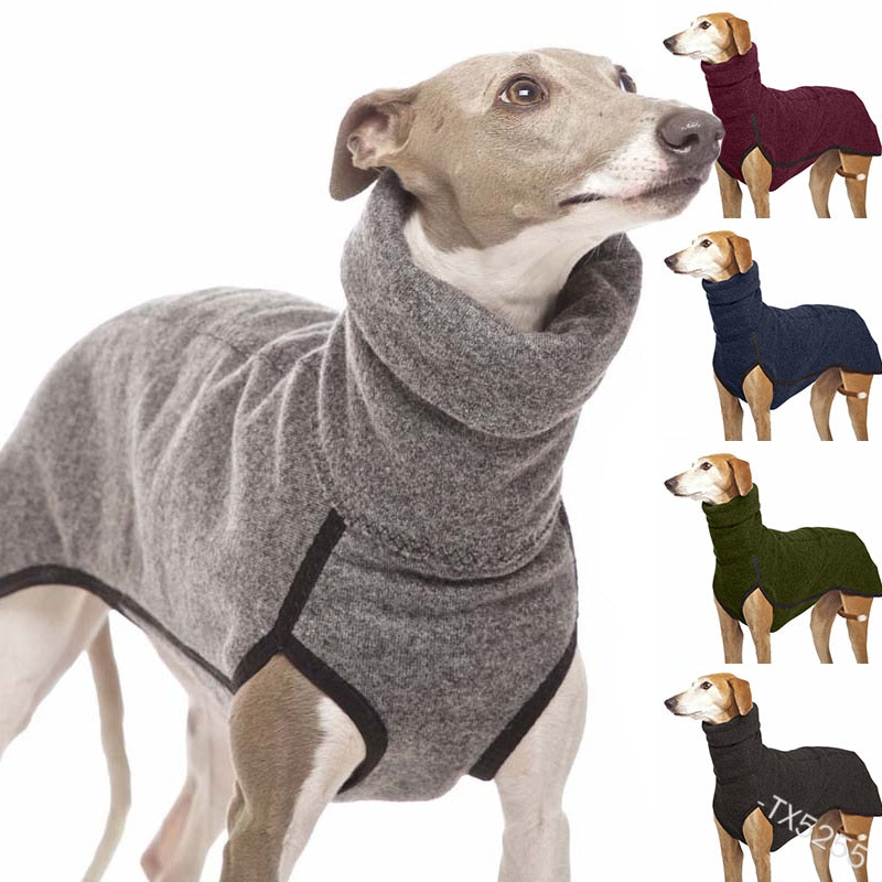High-Collar Winter Pullover for Medium & Large Dogs