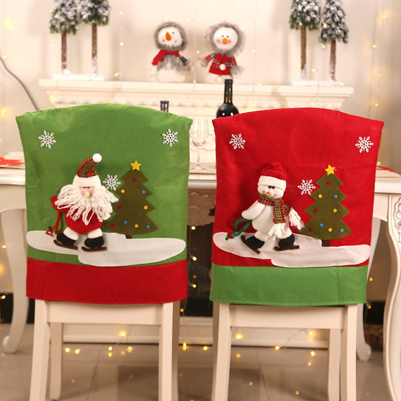 Christmas Chair Back Cover — Character, Snowman or Deer