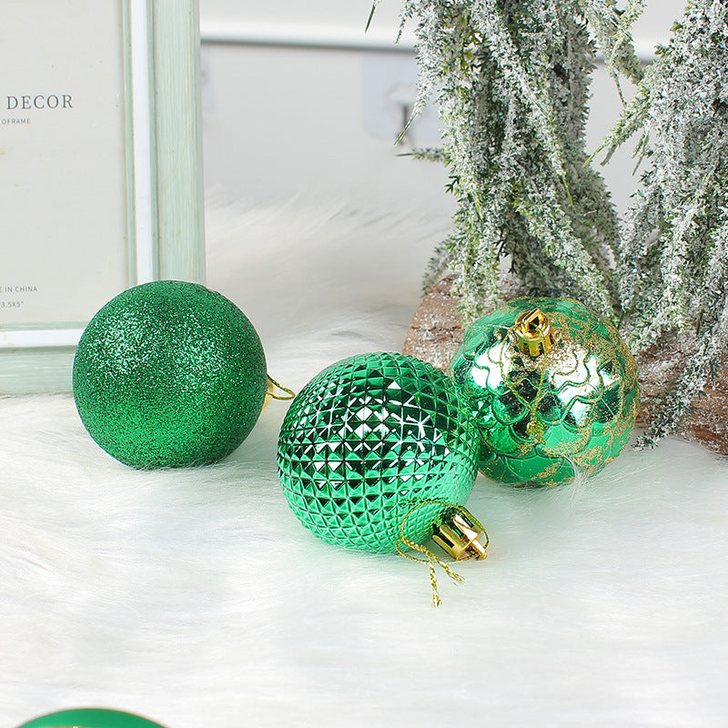 Colorful Christmas Ball Ornaments — 12-Pack, 6 cm