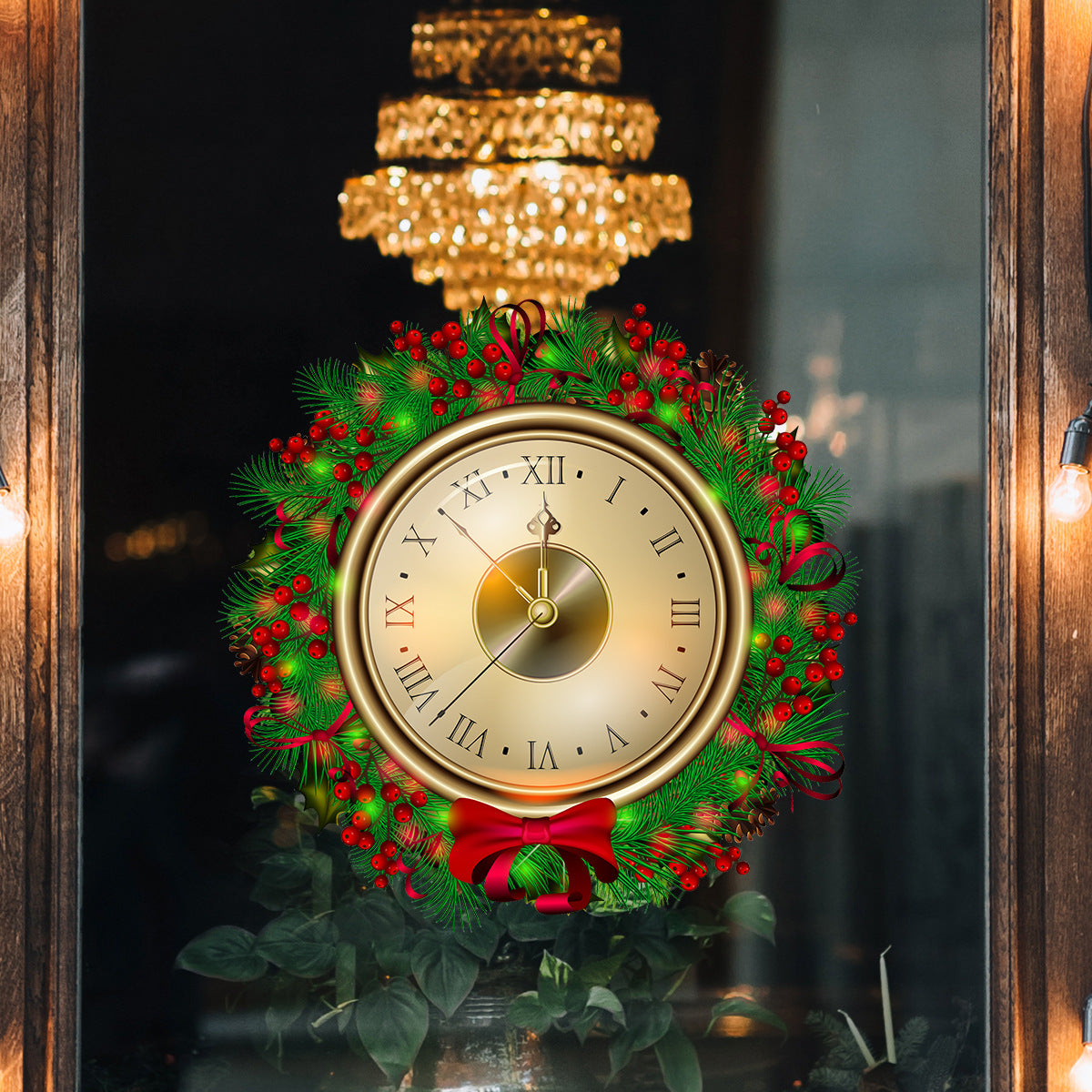 Christmas Countdown Wreath Wall Sticker — 1 Piece