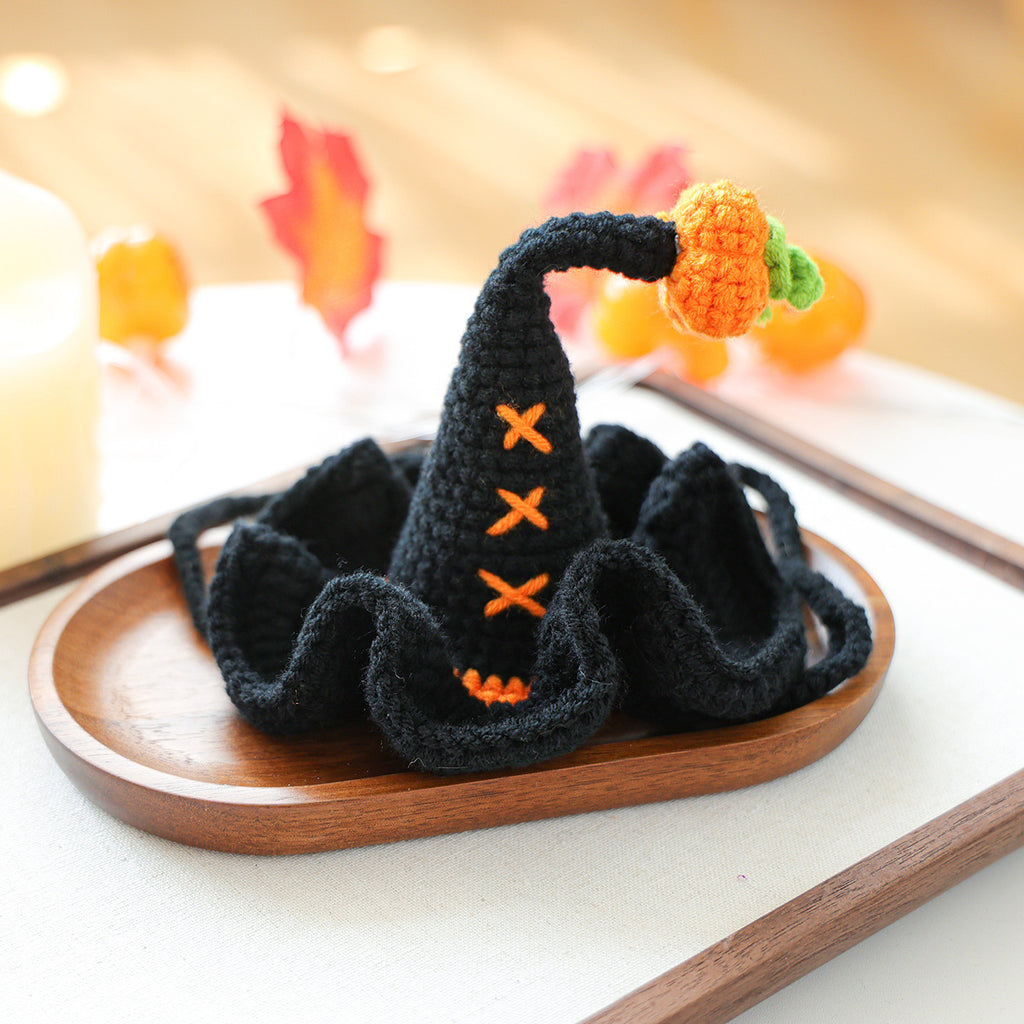 Halloween Pumpkin Wizard Hat for Cats & Small Dogs