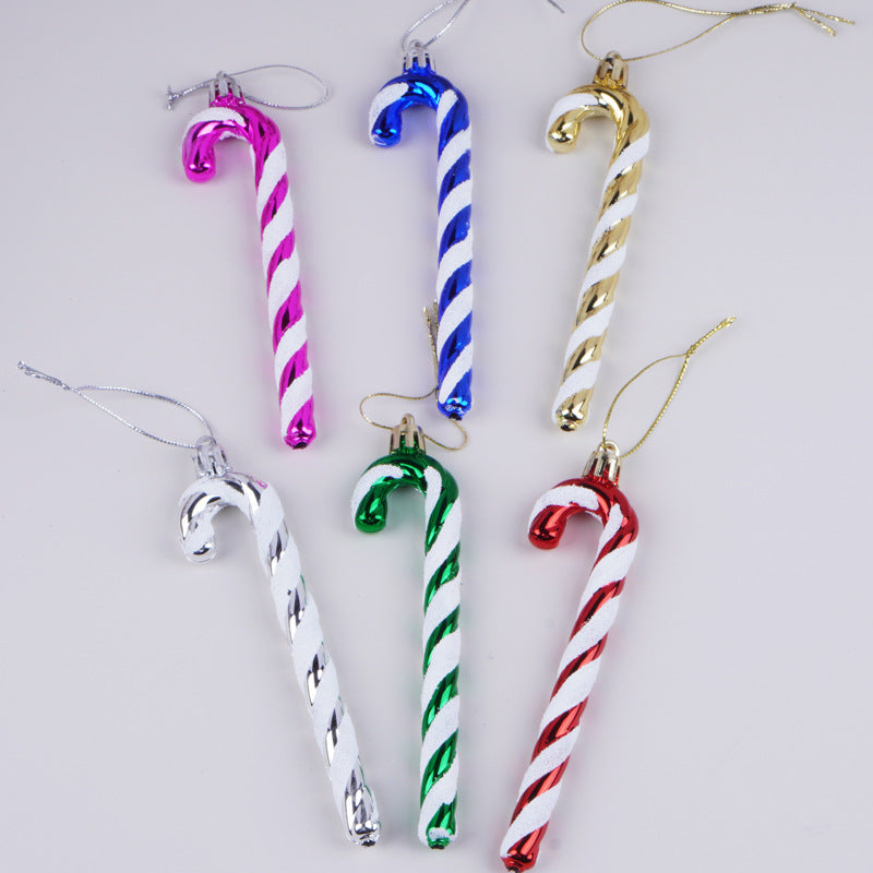 Christmas Candy Cane Ornaments — 6-Piece Set, 12 cm