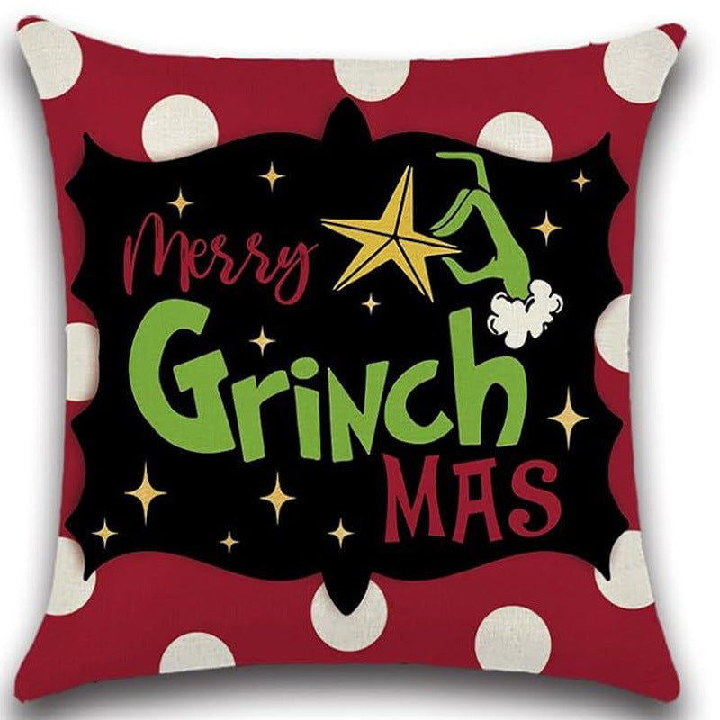 Christmas Pillow Cover — Linen, 45 × 45 cm, Styles 2–5