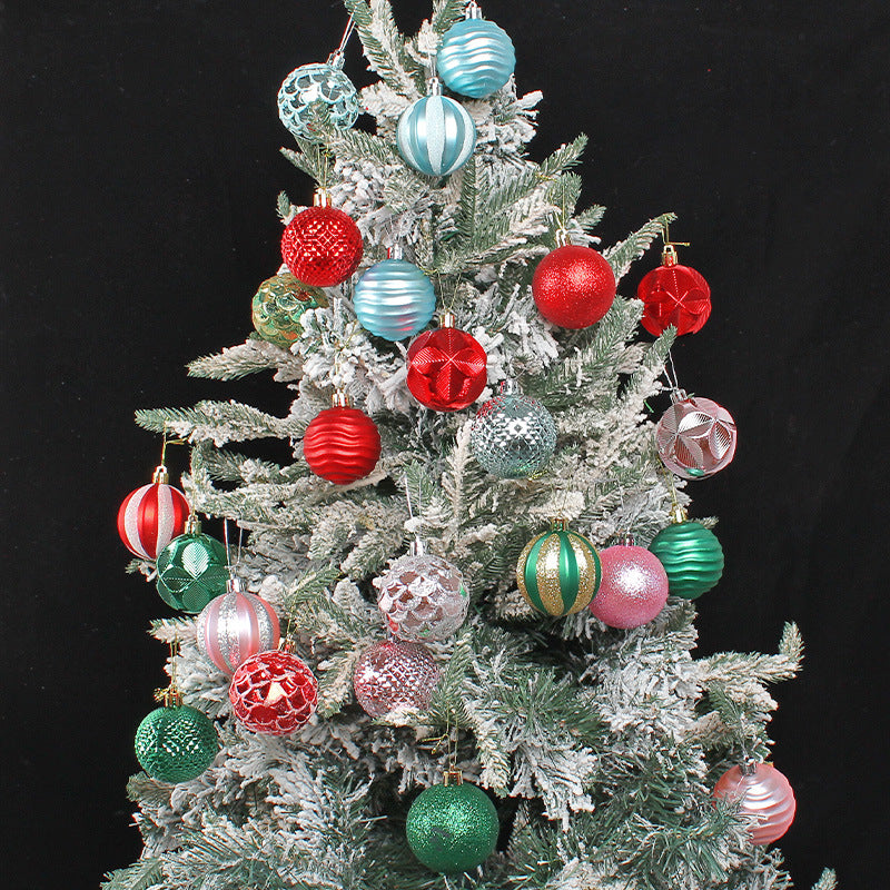 Colorful Christmas Ball Ornaments — 12-Pack, 6 cm