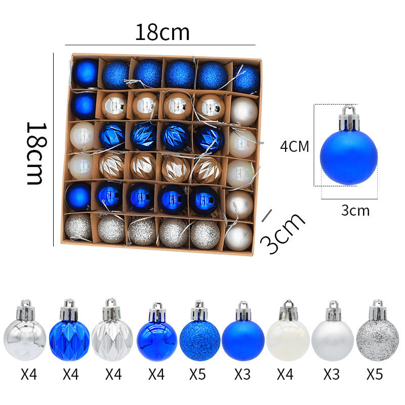 36-Piece Christmas Ball Ornament Set — 3 Color Mixes