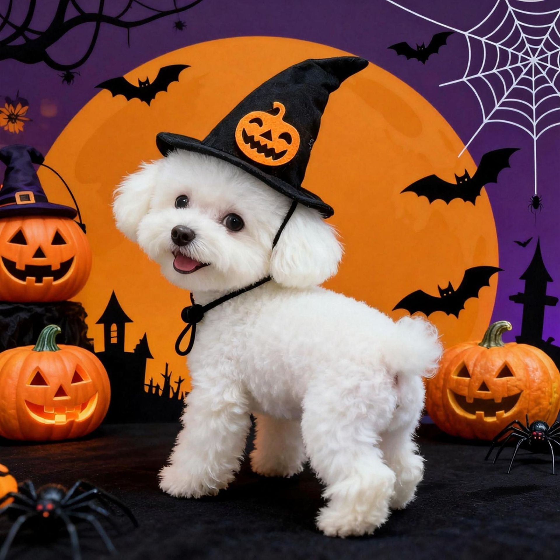 Halloween Witch Hat for Cats & Small Dogs — 5 Spooky Designs, One Size