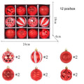 Colorful Christmas Ball Ornaments — 12-Pack, 6 cm