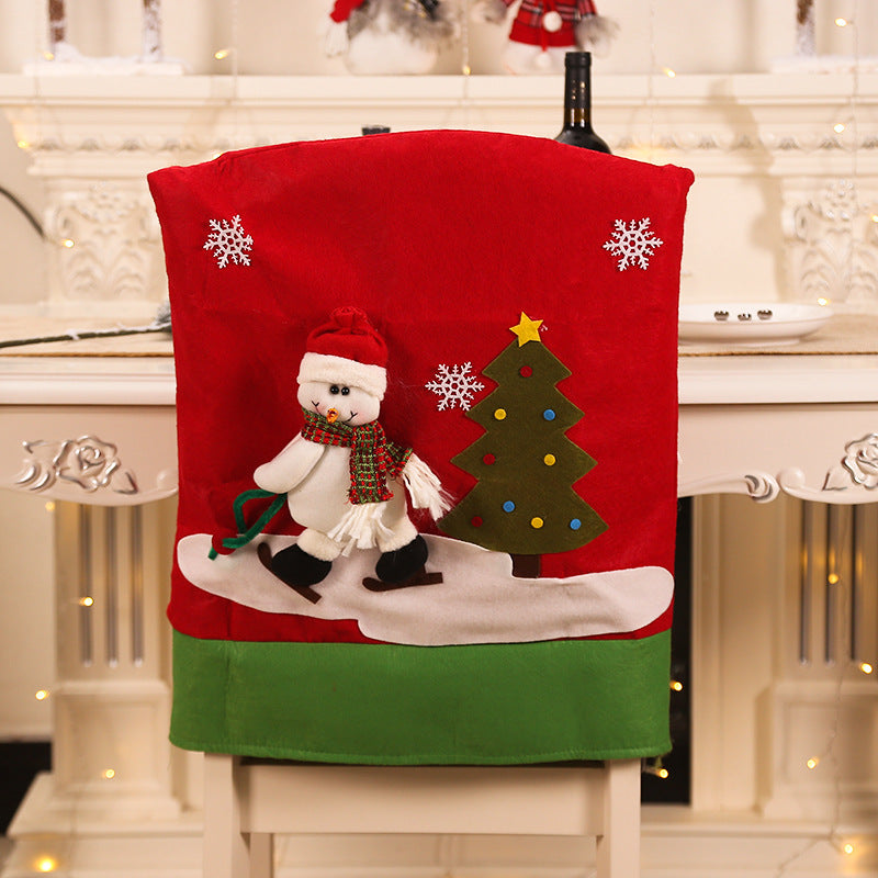Christmas Chair Back Cover — Character, Snowman or Deer