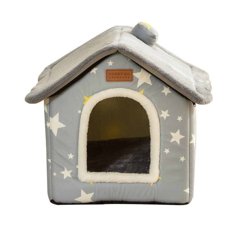 House-Style Pet Bed for Cats & Dogs