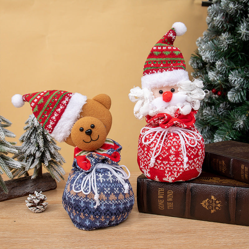 Christmas Apple Gift Bag — Bear, Deer or Snowman