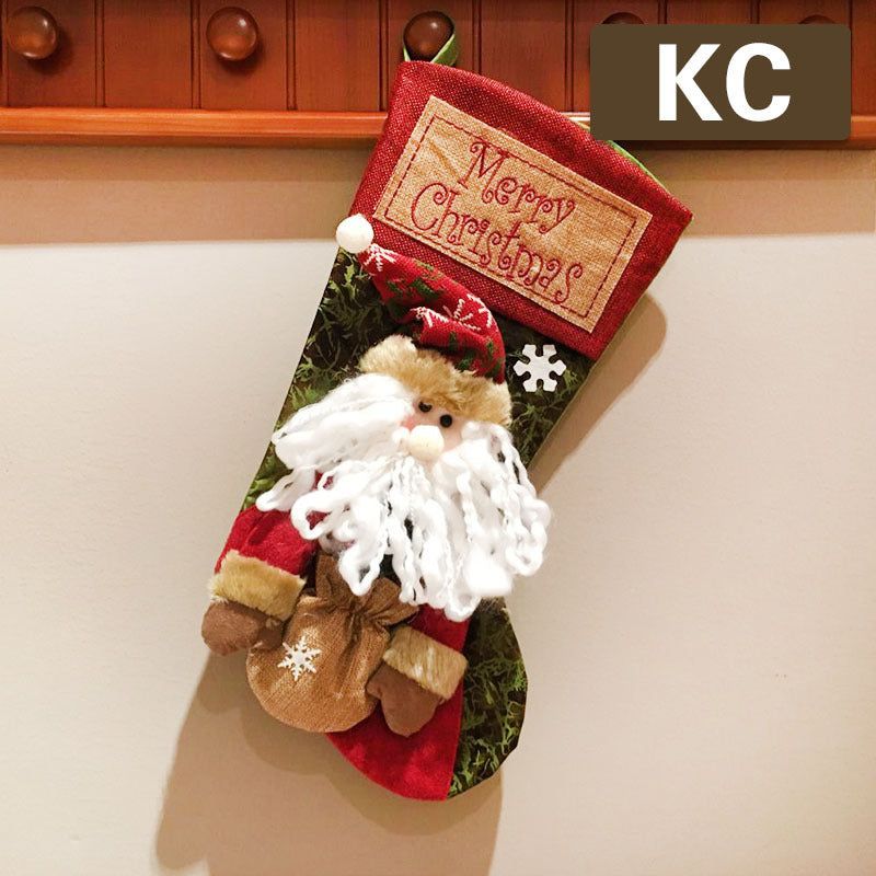 Christmas Stocking Candy Gift Bag — Santa, Snowman or Elk