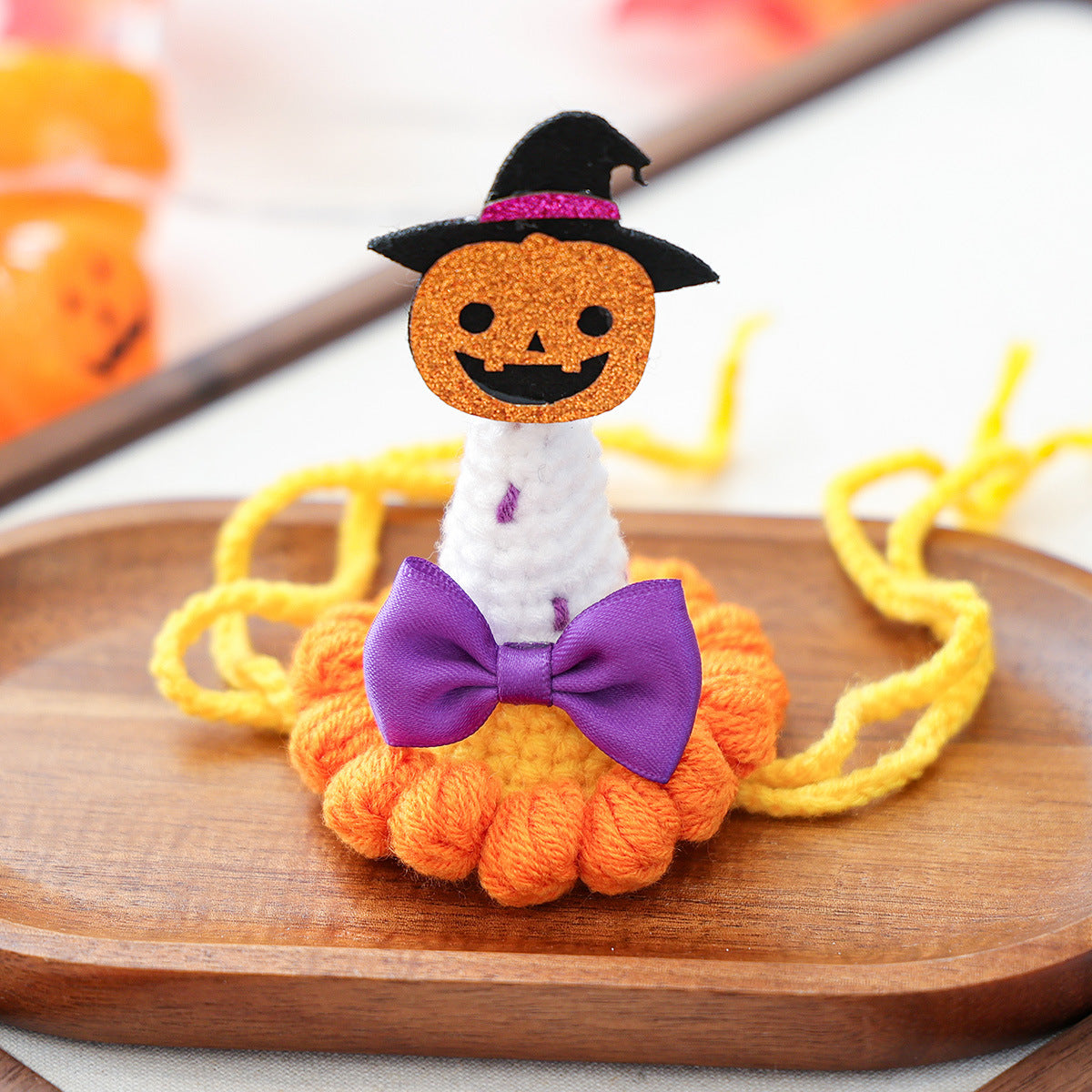 Halloween Pumpkin Wizard Hat for Cats & Small Dogs