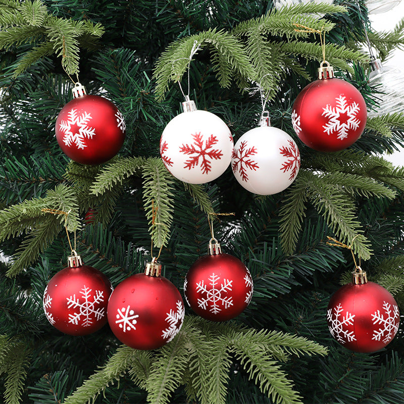 Snowflake Christmas Tree Ornaments — 12-Pack, 6 cm