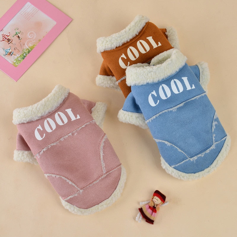 Warm Winter Dog Jacket — Polyester Coat for Small Dogs