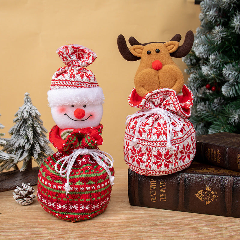 Christmas Apple Gift Bag — Bear, Deer or Snowman