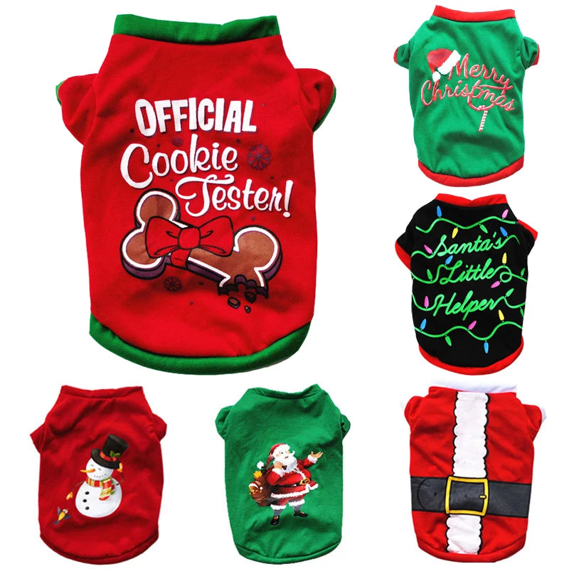 Christmas Cotton Dog Clothing – XS to L