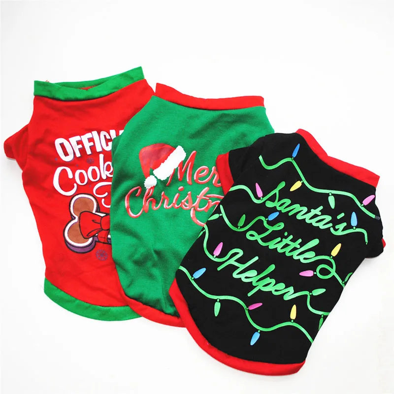 Christmas Cotton Dog Clothing – XS to L