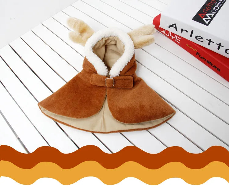 Christmas Antler Pet Cape for Cats & Dogs