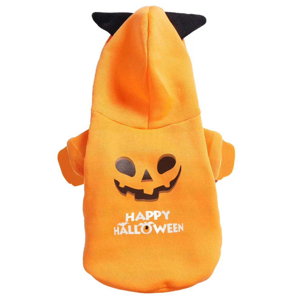 Halloween Dog Sweater — Cozy Fall Pet Clothes, Black or Yellow, S to XL