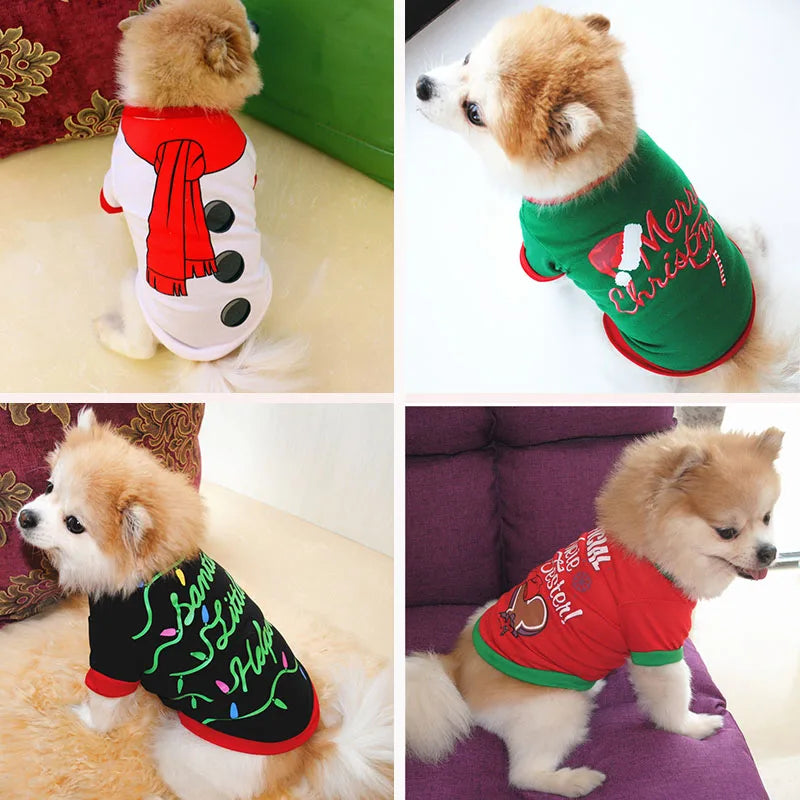 Christmas Cotton Dog Clothing – XS to L